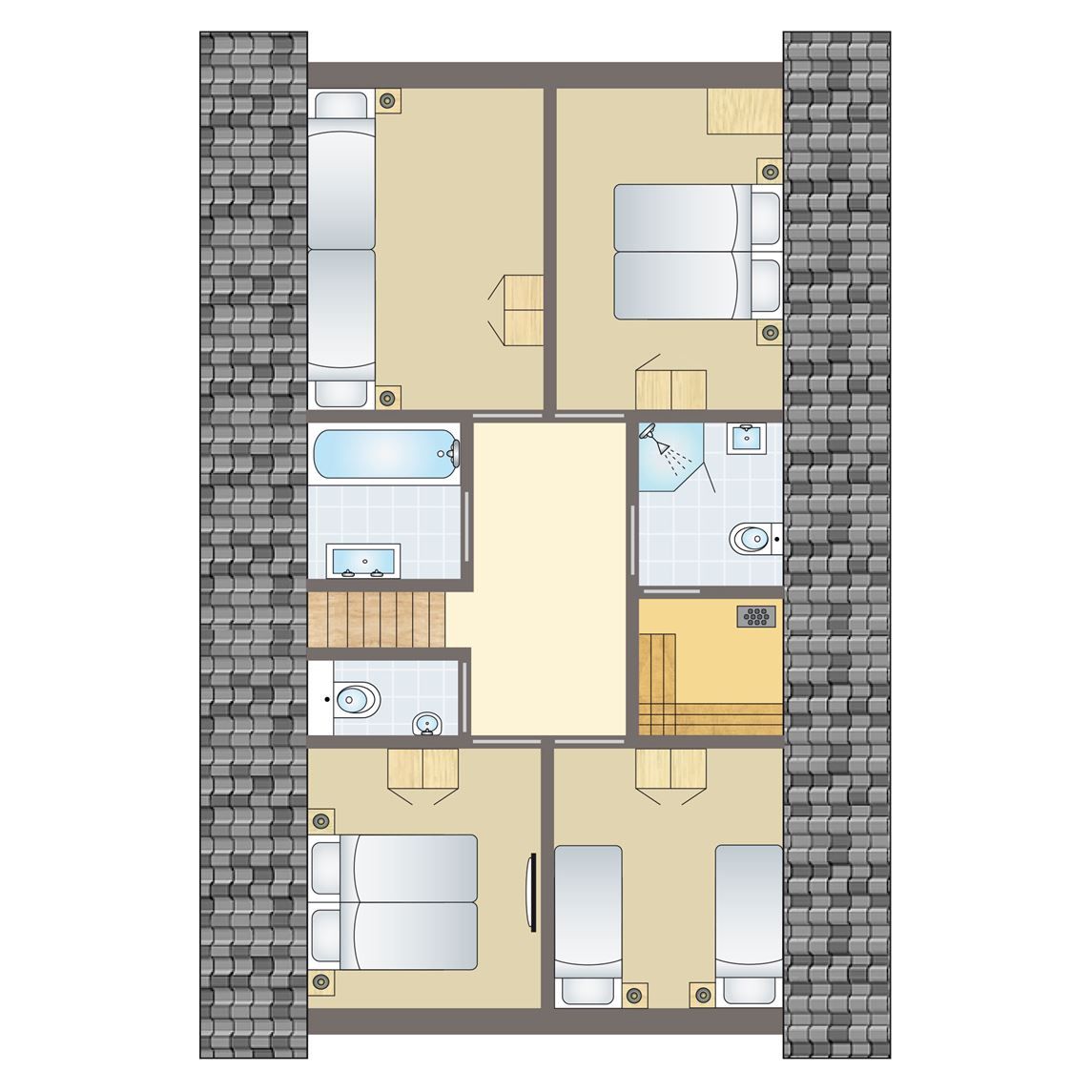 Unterkunft 0101172 - Bungalow Texel - Sluftervallei | 10-persoons bungalow - Breed toegankelijk | 