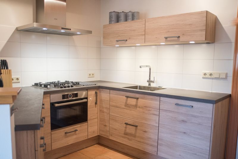 Moderne Kueche in De Velduil Ferienhaus De Cocksdorp Texel