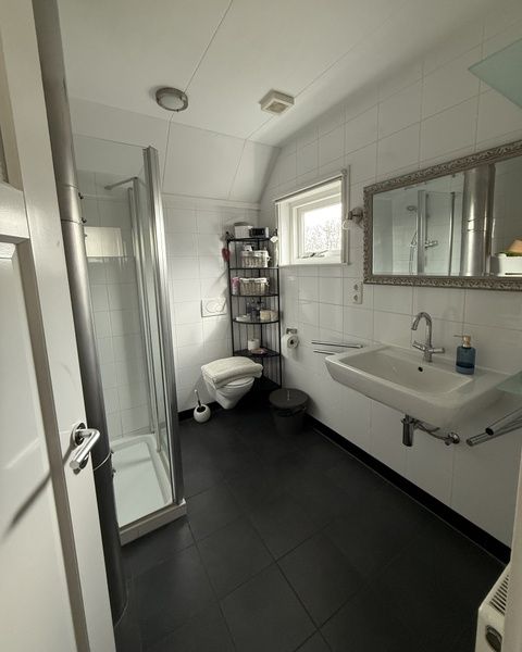 Fresh bathroom in Family House Dacha, De Cocksdorp, Texel offers modern amenities for a comfortable stay on the Wadden Islands.