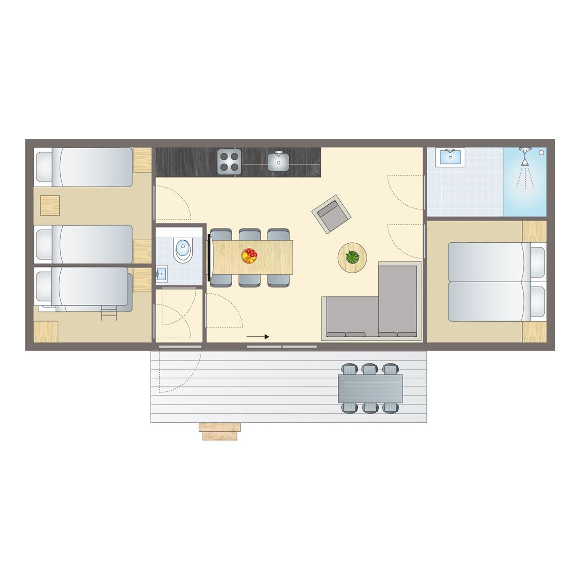 Unterkunft 0101377 - Ferienhaus Texel - Sluftervallei | 6-persoons mobile home | 6MH