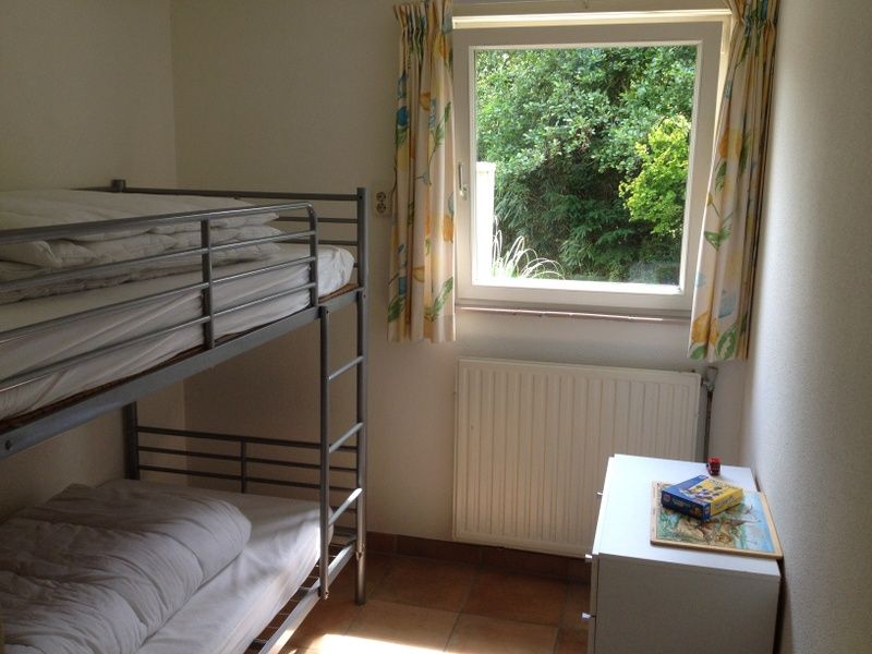 Kinderzimmer mit Etagenbett im Bungalowpark Slufteroord, De Cocksdorp Texel, ideal fuer Familien mit Kindern auf den Watteninseln.