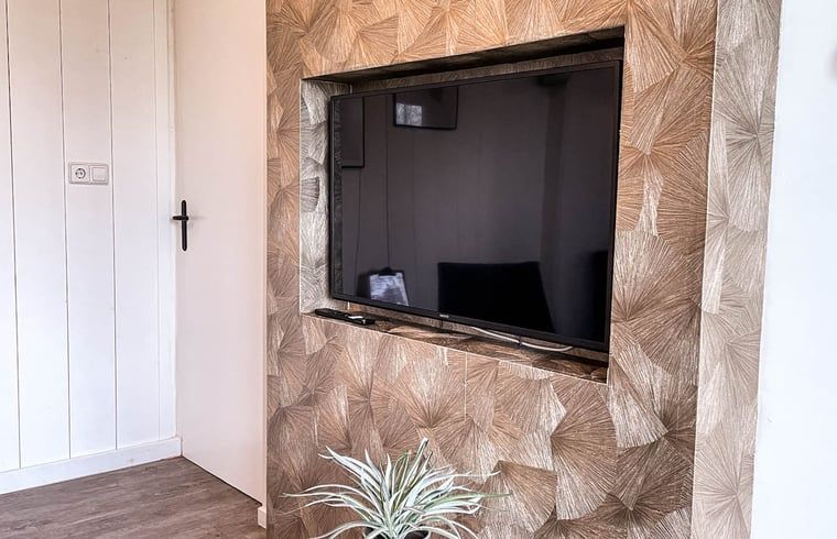 Stilvolle TV-Ecke im Ferienhaus in De Cocksdorp, Texel, mit moderner Einrichtung auf den Watteninseln.