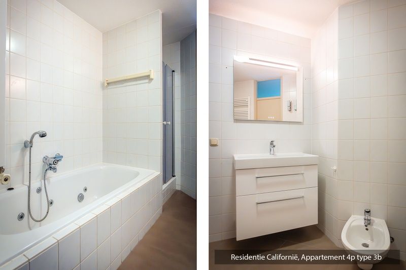 Spacious bathroom in Type 3B vacation home, De Koog, Texel, with modern sink and bathtub for comfort.