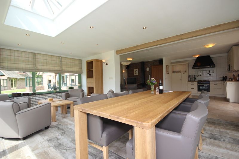 Spacious dining room in Villa with Conservatory, vacation home in De Koog, Texel.
