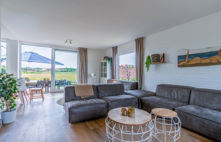 Cozy living room in Cottage in De Koog overlooking Texel's nature, Wadden Islands.