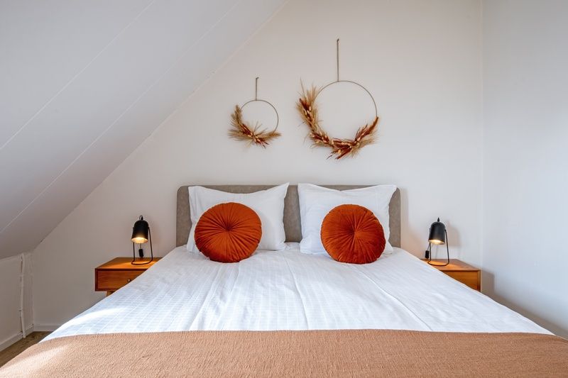 Comfortable double bed in Windlust vacation home, De Koog, Texel