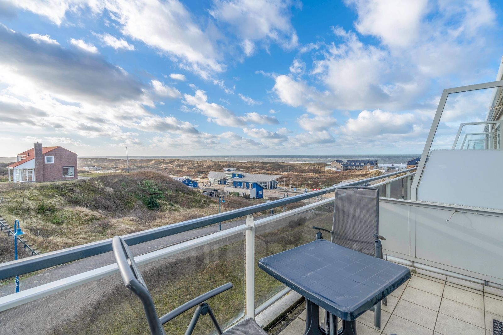 Breathtaking views from the balcony of Apartment Juliana 142 Island and Sea View, De Koog Texel.