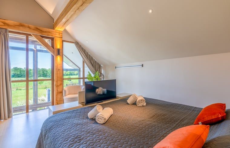 View from bedroom in Holiday home in De Koog, Texel, over nature.