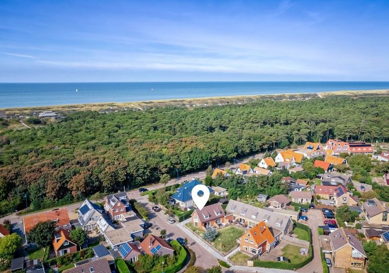 Beautiful view from Vogelweelde, De Koog Texel, near the beach and wooded area.