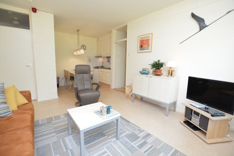 Offener Wohn- und Essbereich im Apartment Kerckeland 64, De Koog, Texel, ideal fuer gemuetliche Abende.