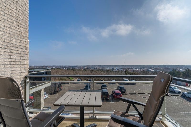 Blick vom Balkon des Appartements Juliana 172 Eilandzicht in De Koog Texel, mit Blick auf die Watteninseln.