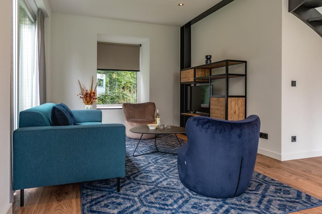 Comfortable sitting area in Kluut 16a vacation home in De Koog, Texel.