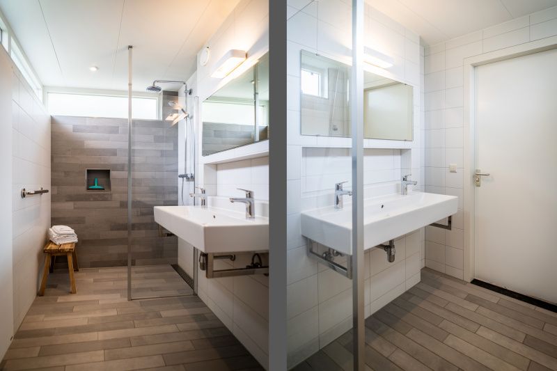 Stylish bathroom in Villa 6 persons with 2 bathrooms, De Koog, Texel. Luxury vacation home on the Wadden Islands.