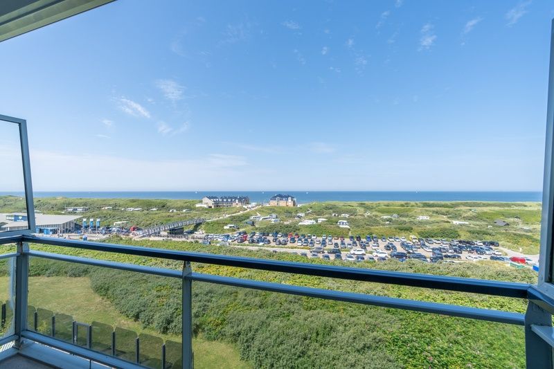 Blick auf die Duenen und das Meer vom Appartement Juliana 158 Zeezicht, Ferienhaus De Koog, Texel.