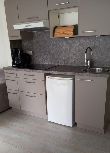 Fully equipped kitchen in Apartment Dorpsstraat 245, De Koog, Texel with modern amenities.