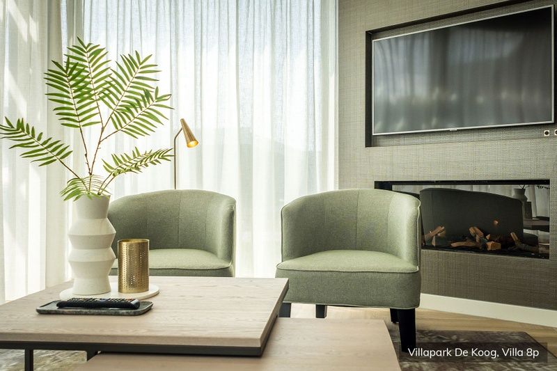 Cozy sitting area with modern decor in Luxury family villa 8p, De Koog, Texel.