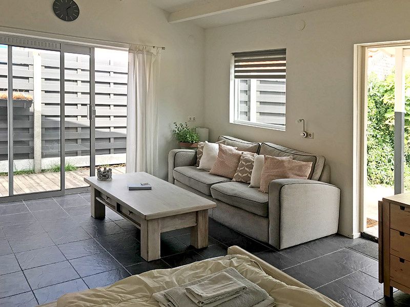 Comfortable sitting area in Zomerhuisje Schoo, De Koog, Texel, vacation home on the Wadden Islands.