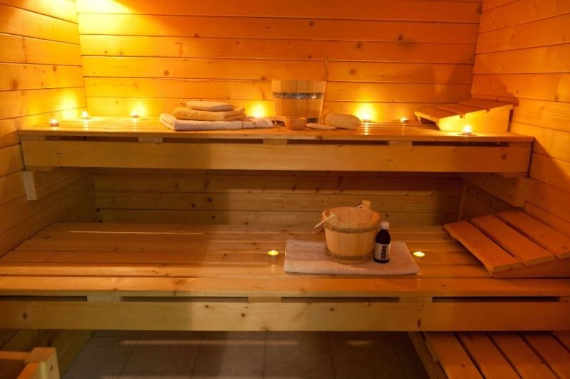 Relaxed sauna in Villa 3, De Koog Texel, vacation home on the Wadden Islands.