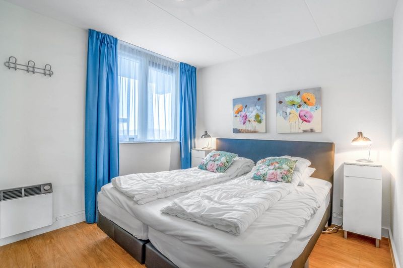 Gemuetliches Schlafzimmer mit zwei Einzelbetten in Appartement Juliana 052 Eiland en Zeezicht, De Koog, Texel.