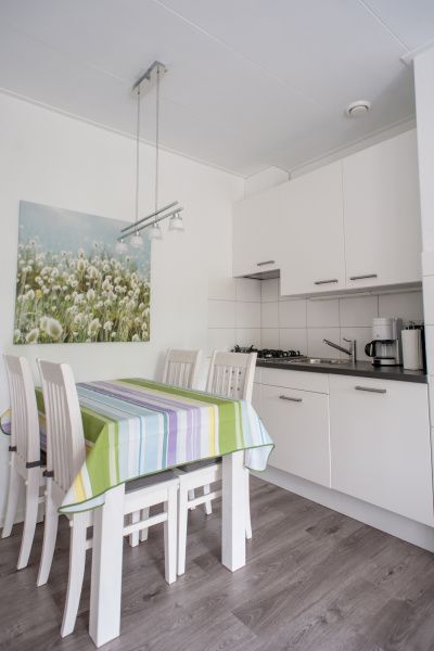 't Kerckeland - Apartment Kerckeland 92, Texel: Cozy kitchen with dining area and modern kitchen appliances.