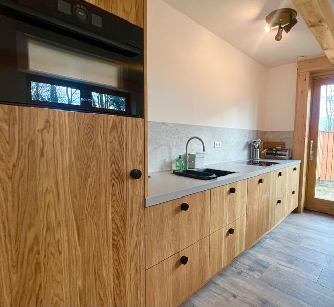 Stilvolle Holzkueche im Ferienhaus Hoeve Consensus Texel, Den Burg, Texel