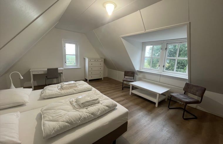 Bright bedroom with view in Cottage in Den Burg, Texel, perfect for rest and relaxation.