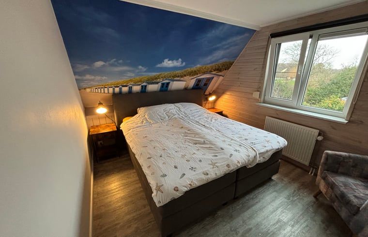 Strandzimmer im Ferienhaus in Den Burg, Texel, Ferienhaus mit bequemen Betten.