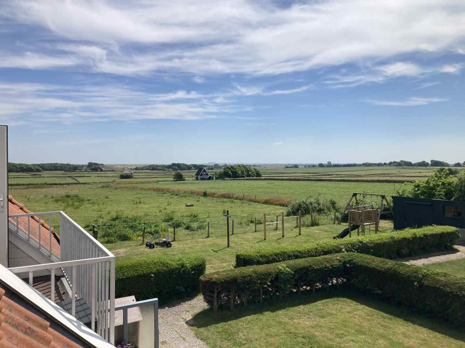 Panoramablick ueber die Felder von Texel vom NH197 in Den Burg