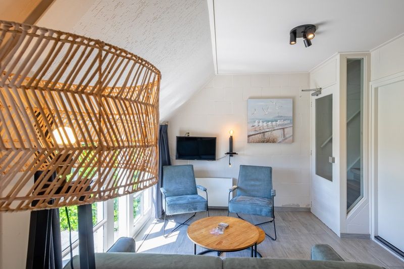 Stijlvolle zithoek in Appartement Gouden Reaal 25, Den Hoorn Texel, vakantiehuis met moderne inrichting op de Waddeneilanden.