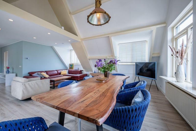 Stylish living room of Hotel Loodsmans Welvaren - Apartment in Den Hoorn, Texel.