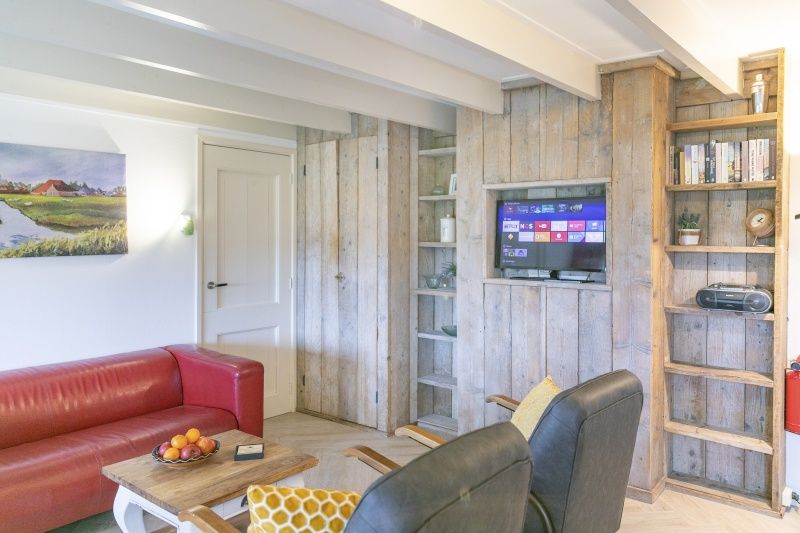 Interior of Apartment Hof, Den Hoorn, Texel, with stylish wooden finish.