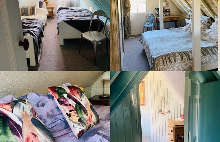 Bedrooms in Holiday Home in Oosterend, Texel, offer comfort and tranquility on the Wadden Islands.