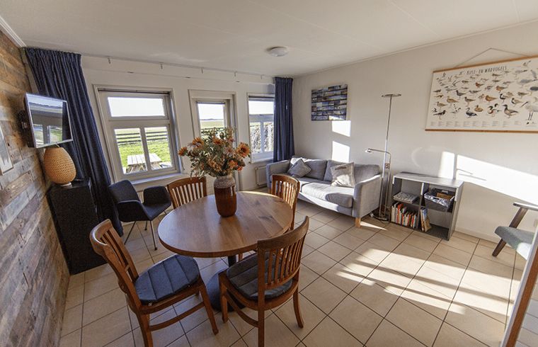 Cozy living room in Holiday home in Oosterend, Texel. Comfortable vacation home on the Wadden Islands.