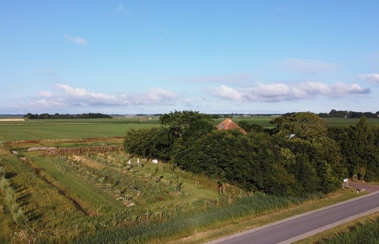 Surroundings of Holiday home in Oosterend, Texel with vast fields. Nature-rich vacation home on the Wadden Islands.