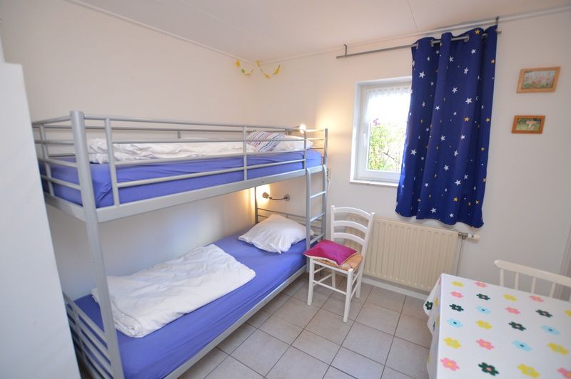 Kinderkamer met stapelbed in Vakantiehuis de Parel 212, De Dennen, Texel.