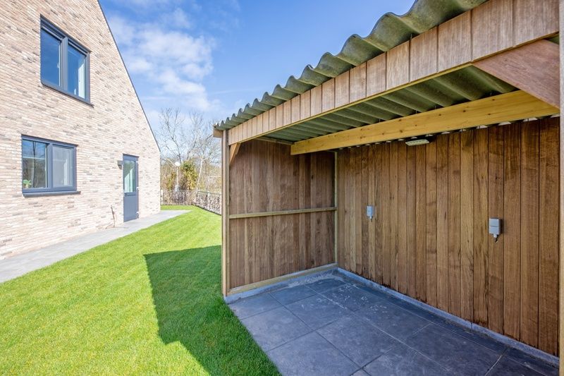 Berging bij Bungalowpark 't Luwe Land - Nieuw Vredelust, De Dennen, Texel. Praktische opslagruimte naast het vakantiehuis.