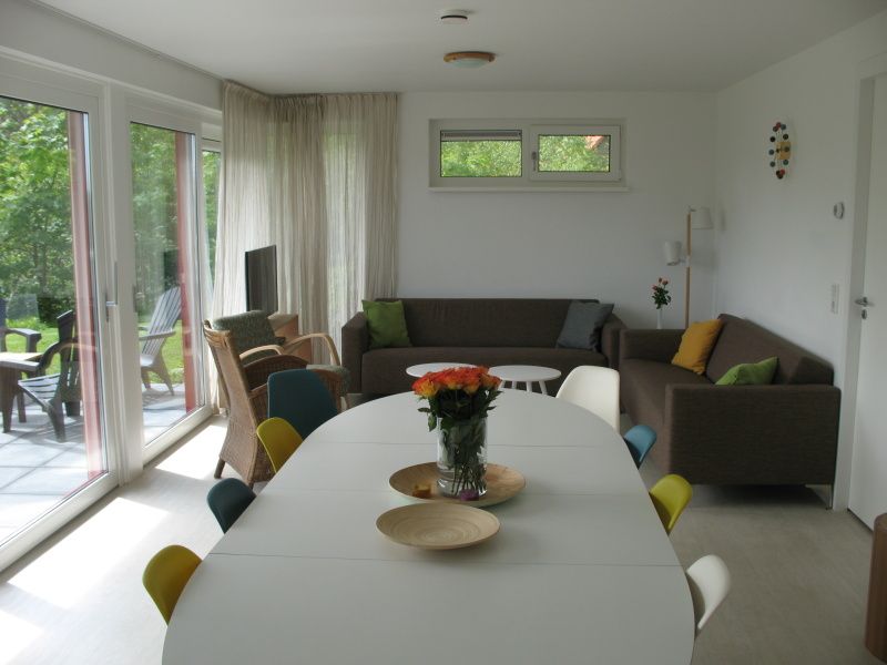 Indoor area of Vijverhof vacation home in De Dennen, Texel with bright and modern decor.