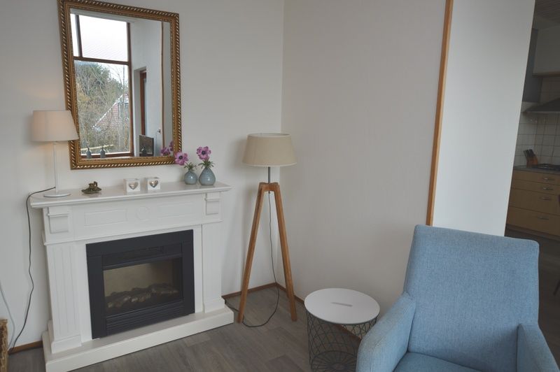 Gemuetliche Kaminecke im Ferienhaus Lelie, Texel, ideal zum Entspannen.