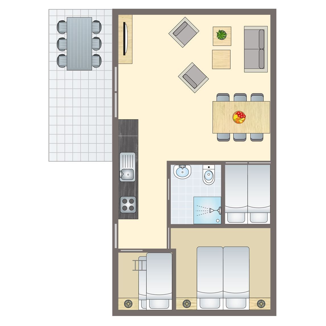 Unterkunft 030929 - Bungalow Terschelling - Schuttersbos | 4-6-persoons cottage | 4-6D