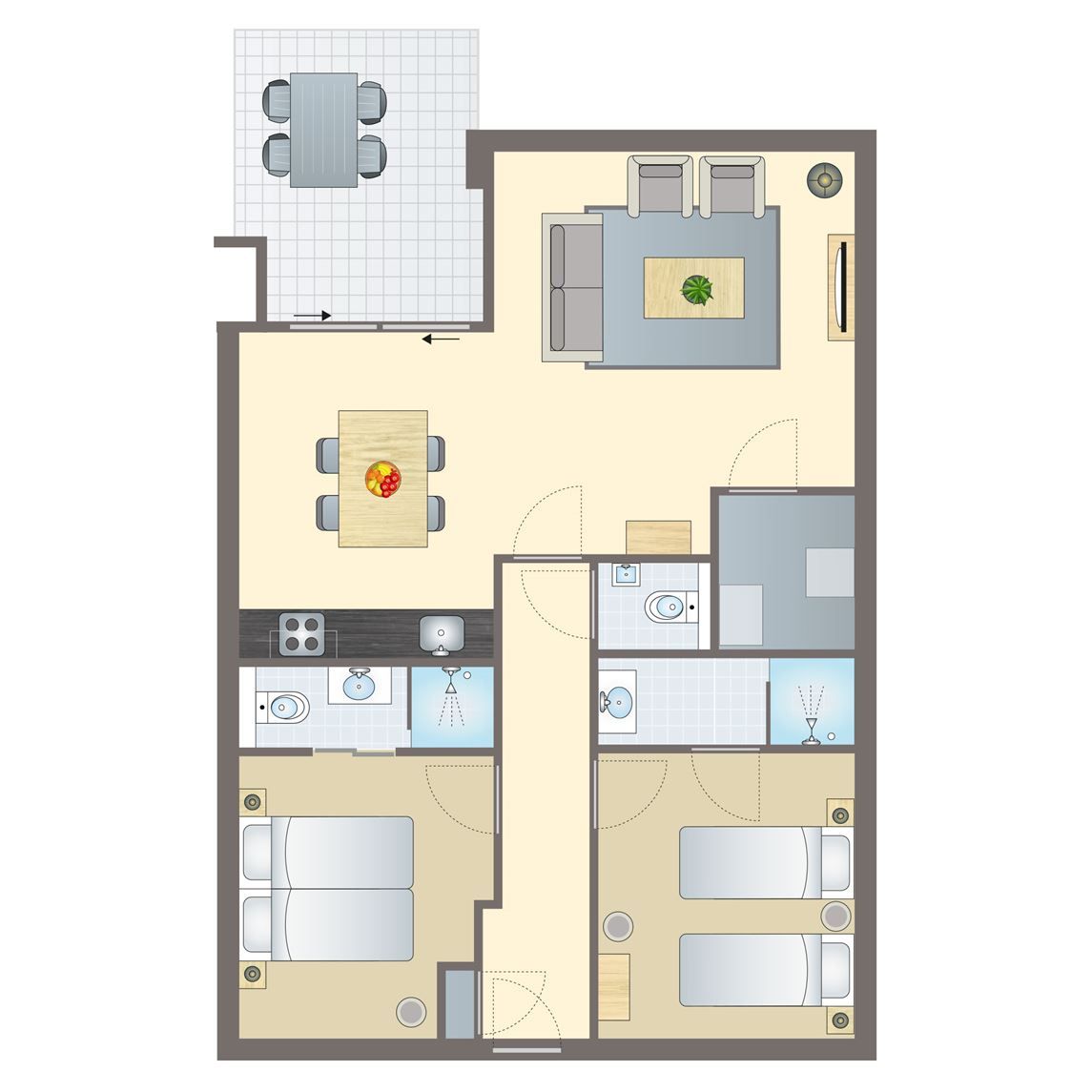 Unterkunft 032217 - Bungalow Terschelling - 4-persoons appartement | 4C2