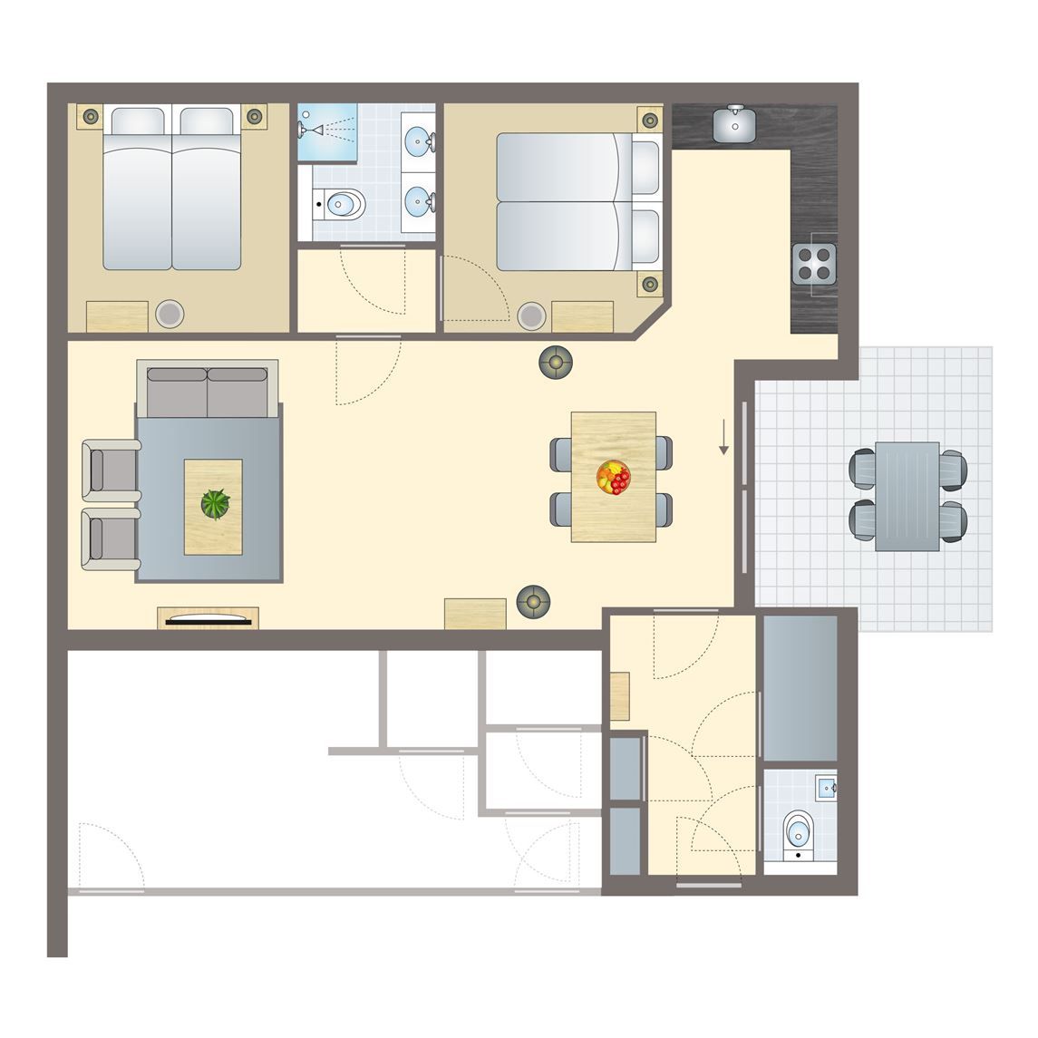 Unterkunft 032236 - Bungalow Terschelling - 4-persoons appartement | 4C1