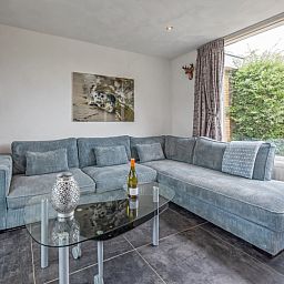 Stylish sitting area in Bungalow Duin aan Zee Texel, Bungalowpark Tamarisk, located in quiet De Cocksdorp.