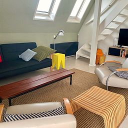 Cozy living room in vacation home Frederik and Lodevika, De Cocksdorp, Texel, Wadden Islands.