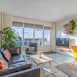 Bright living room in Apartment Juliana 142 Island and Sea View, De Koog Texel overlooking the Wadden Sea.