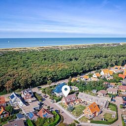 Beautiful view from Vogelweelde, De Koog Texel, near the beach and wooded area.