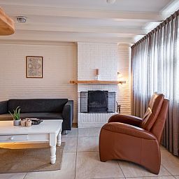 Atmospheric fireplace in 32b Pollux, vacation accommodation in De Koog, Texel.