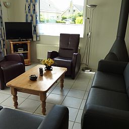 Stilvolle Sitzecke mit Kamin in Stappeland 201, De Koog, Texel.