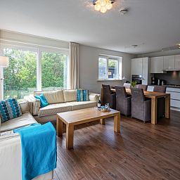 Spacious open kitchen and sitting area in Villa 3C, Den Burg, Texel, perfect vacation home for family stays.