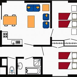 Karte des Ferienhauses Typ 1, De Dennen, Texel, Waddeninseln.