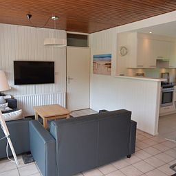 Gezellige woonkamer in vakantiehuis Tempelierweg 10, De Dennen, Texel.